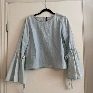 Blue Bell Sleeved Tie Back Top
